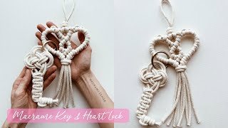 DIY: Tutorial Macrame Key & Heart Lock