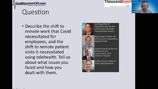 Ensuring an Optimal Experience for Patients, Remote Clinicians & Others (Sponsored by ThousandEyes)