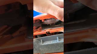 Resetting chain brake on Husqvarna 455 Rancher chainsaw