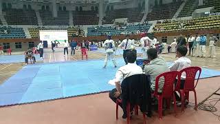 best taekwondo fight odisha  state taekwondo championship 63kg blue shest guard asutosh  2024