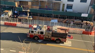 *Urgent Response + Major Airhorn!!* FDNY Engine 48 \u0026 Ladder 56 Hauling to a Smoke Condition