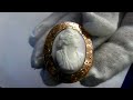 antique cameo pin pendant 10k