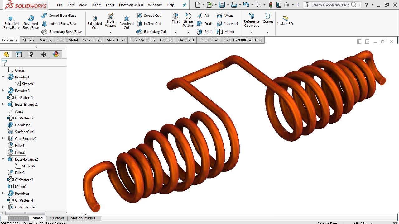 Как нарисовать пружину в солид воркс