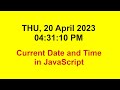 Display current Date & Time on website using JavaScript || moment.js