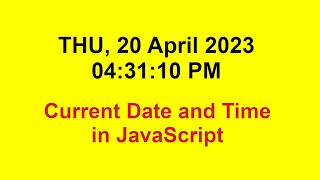 Display current Date & Time on website using JavaScript || moment.js