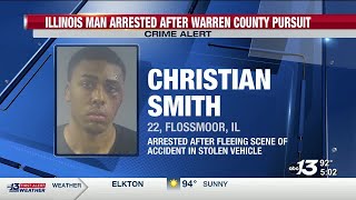 Illinois man arrested after Warren County pursuit