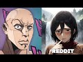 Anime vs Reddit / Rock reaction / (attack on titan)