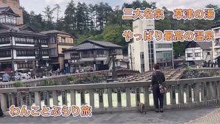 草津温泉の宿　源泉掛け流し　わんことぶらり旅