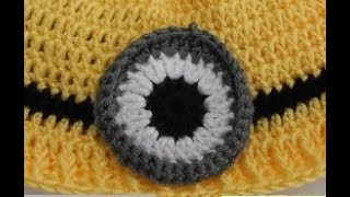 How to crochet a 3D minion eye