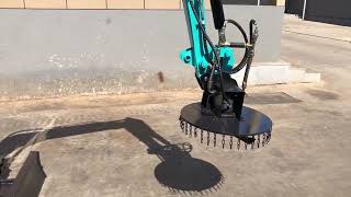 Mini Excavator Attachment Lawn Mower #youtubeshorts #foryou #excavator