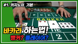 제 1강  카지노의 기초 , 바카라 하는법 뱅커 ? 플레이어 ? 용어정리 부터 게임플레이까지 |바카라 최선생|