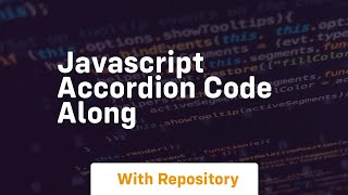 Javascript accordion code along