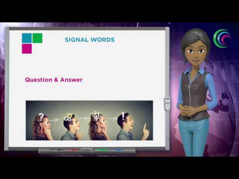 What are the 6 types of signal words?
