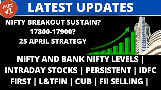 Nifty Prediction for Tomorrow💥NIFTY BREAKOUT? 💥PERSISTENT SHARE IDFC SHARE CUB SHARE PART-1