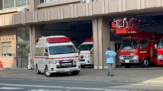 【今日も救命士さん働く。】草加八潮消防局(草加消防署) 救急車(ハイメディック) 草加1 帰署シーン！