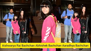 Aishwarya Rai Bachchan Abhishek Bachchan Aaradhya Bachchan Going to Cannes Festival 2022 At Airport