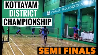 Kottayam District Championship Men's Doubles Semifinals-Unni Varghese/ElwinFrancis Vs Akash/Hakemsha