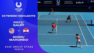 Fritz/Gauff v Dodig/Marcinko Extended Highlights | United Cup 2025 Group A