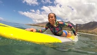 Dakine Women's Swim \u0026 Apparel Lookbook | Summer 2015 - Big Wave Surfing in Jaws, Hawaii