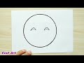 how to draw happy face emoji😊 smiley face emoji drawing😄 kids easy drawing🥰 emoji day drawing😄 emoji