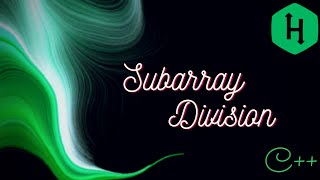 Subarray Division HackerRank Solution