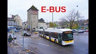 Swiss Trolleys in Schaffhausen and Neuhausen - Oberleitungsbus am Rhein