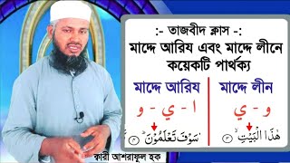 মাদ্দে আরিয এবং মাদ্দে লীনে কয়েকটি পার্থক্য | Madd Ariz and Madd Leen In Bangla | ক্বারী আশরাফুল হক