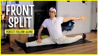 Most Effective Front Split Routine and Stretches (FOLLOW ALONG)