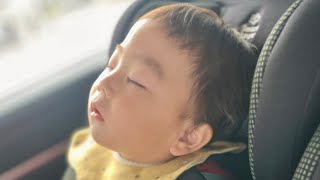 車で寝落ちする1歳6ヶ月👶🏻Child falling asleep