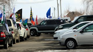 В Туринске прошел автопробег в поддержку Президента и спецоперации на Украине