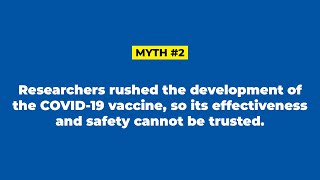 COVID-19 Vaccine Myth #2: The COVID-19 vaccine was rushed, so its safety cannot be trusted.