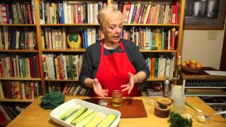 Roasted leeks holiday side dish