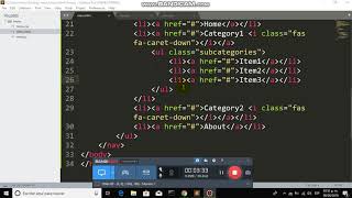 Responsive dropdown navigation menu using HTML 5 , CSS and javascript (Part 2/4)