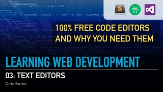 Learn Web Development - 03 - Text Editors