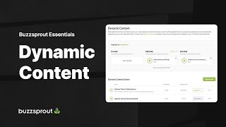 Dynamic Content — Buzzsprout Essentials