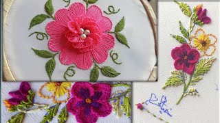 2 different Embroidery designs | beautiful and easy embroidery || by Cooking and Embroidery with Me