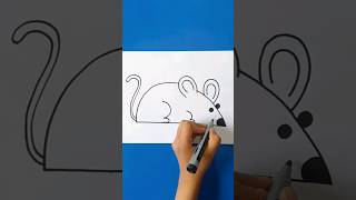 Cute mouse drawing #viral #shorts #rat #chuha #drawing #mish #muis #cute  @syarthub