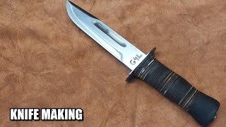 Making a Military Knife from Old Saw Blade