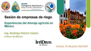 Experiencias del drenaje agrícola en México  - IrriDren de México