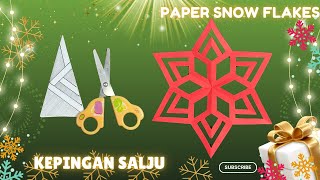 Cara Mudah Membuat Origami Kepingan Salju #9 -Paper Snowflake- Paper Craft Ideas Easy- Hello Origami