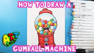How to Draw a GUMBALL MACHINE