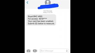 Fake RBC Card Blocked Alert Scam