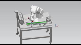 Budowa cyfrowego bliźniaka - wirtualny bliźniak wykonany w środowisku Tecnomatix Process Simulate