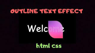 Outline text effect using html & css || html css