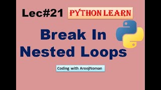 Break in Nested Loops | Python Tutorial in Urdu | Hindi