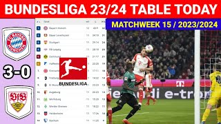 Germany Bundesliga Table Today after Bayern Munich vs Stuttgart Matchday 15 ¦Bundesliga  Table 23/24