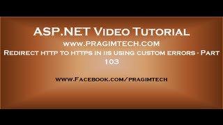 Redirect http to https in iis using custom errors Part 103