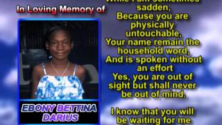 Ebony Bettina Darius memorial  1