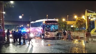 Tragedia en Medellín por aparatoso accidente: trabajadores de una obra mueren arrollados por un bus