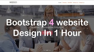 Bootstrap 4 website designing from scratch for beginner  with code